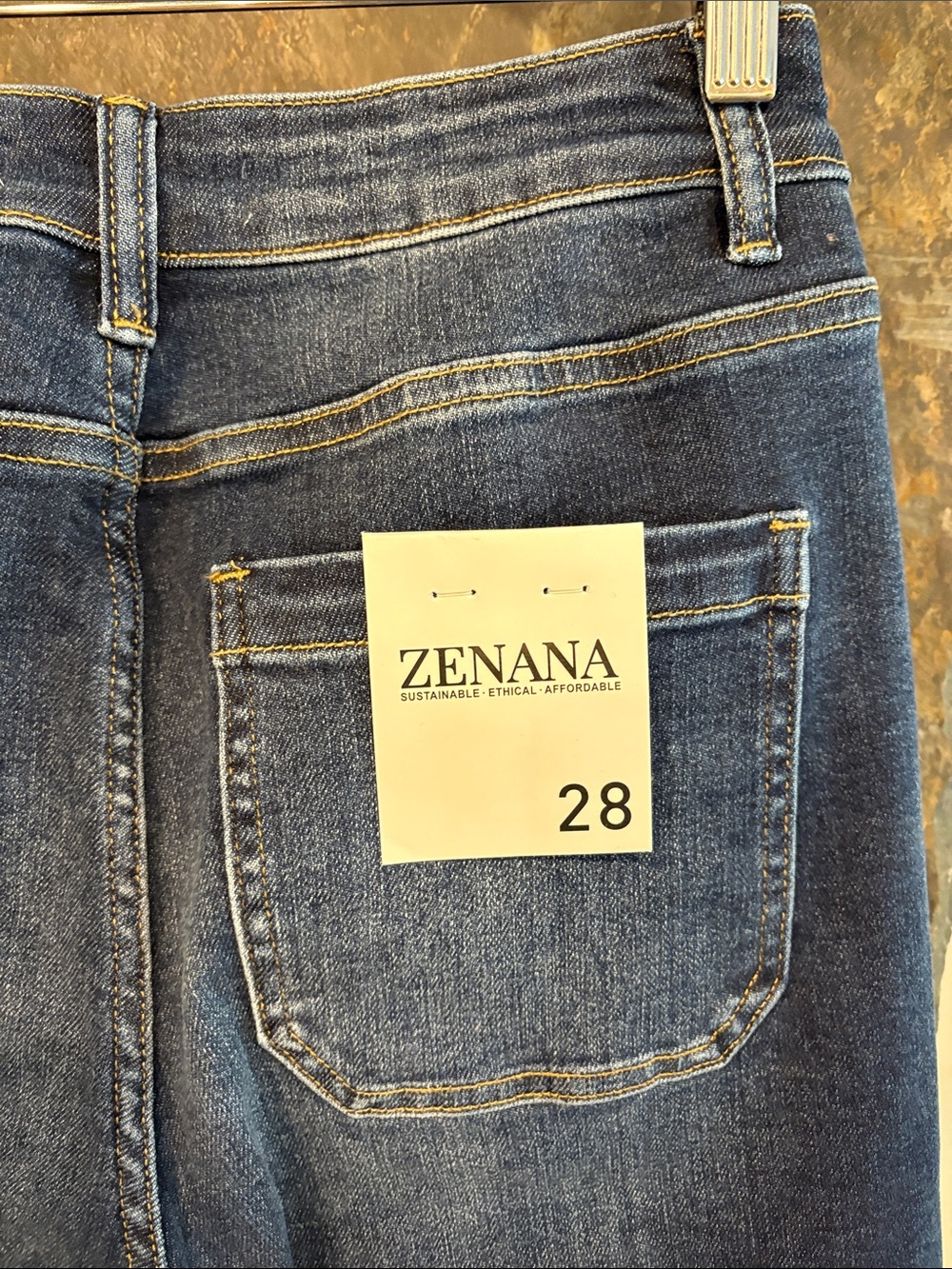 NWT Zenana Outfitters Deep Blue Flare Wide-Leg Jeans - Picture 8 of 10